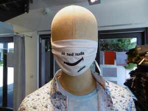 Mund-Nasen-Maske "no ned hudla"
